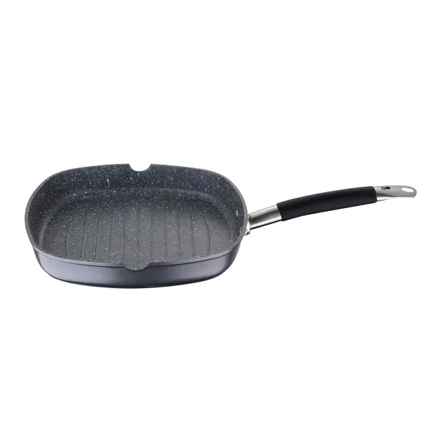 Master Pro Home Grill Σχαροτήγανο Αλουμινίου με Μαρμάρινη Επίστρωση 28x28x4,5cm 2