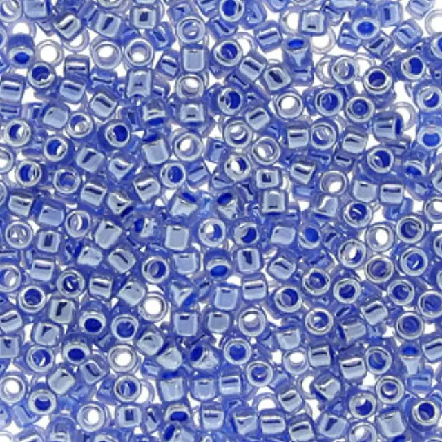 Χάντρα Miyuki Delica 10/0 - DBM0243 - Lined Crystal/Medium Blue Luster ~7gr