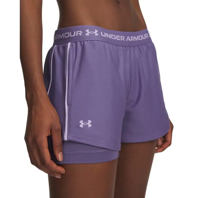 Under Armour Women's Tech Play Up 2in1 Shorts Μωβ 1389895-520 (Under Armour) 3