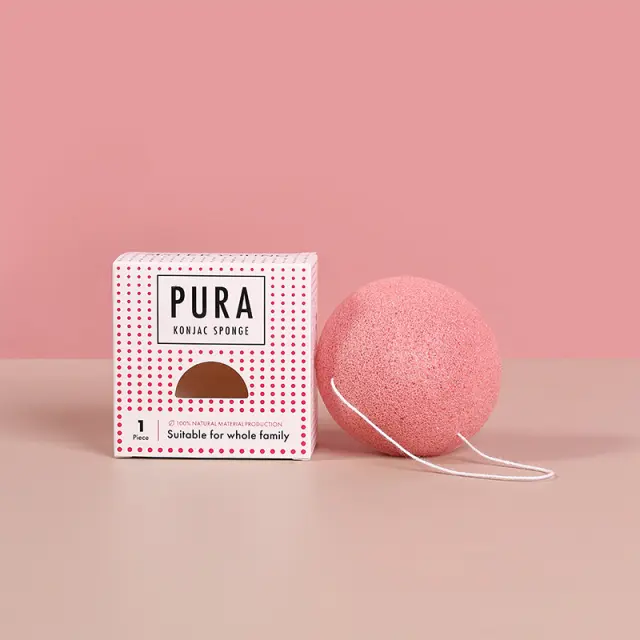 Sister Young Pura Konjac Sponge Pink Φυσικό Σφουγγάρι Καθαρισμού με Ροζ Άργιλο 2