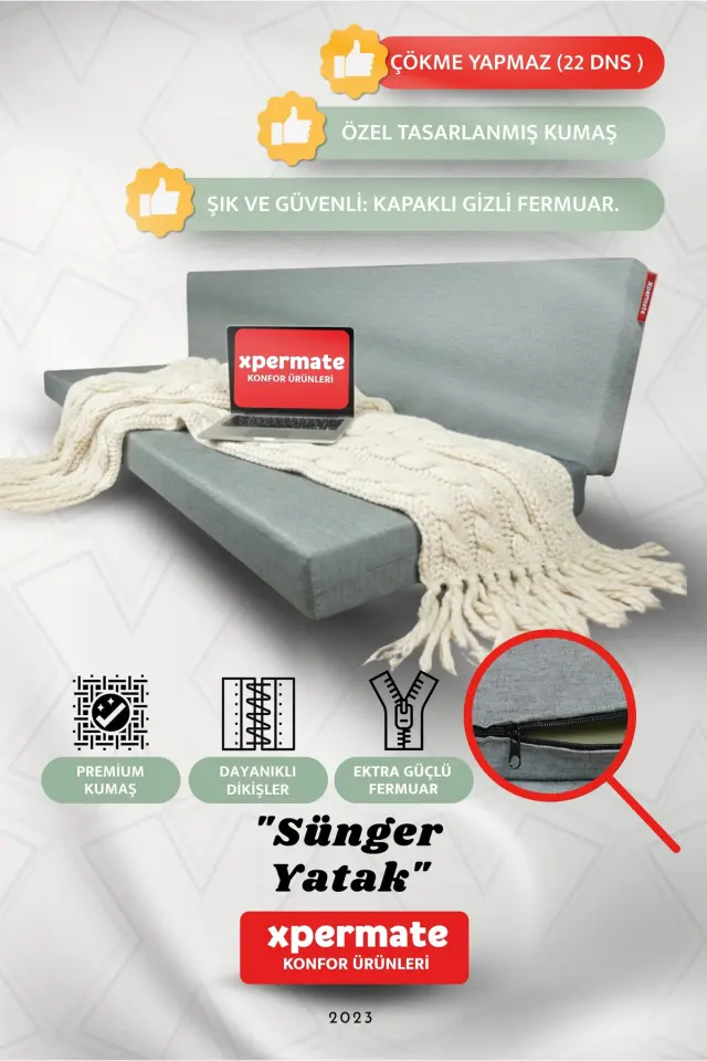 Stewehome Πτυσσόμενο στρώμα αφρού με μαξιλάρι για φιλοξενούμενους Διπλό 100x200x10 cm 3