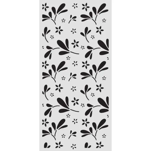 Thick Stencil Stamperia 12x25cm, Family, Μεγάλα λουλούδια