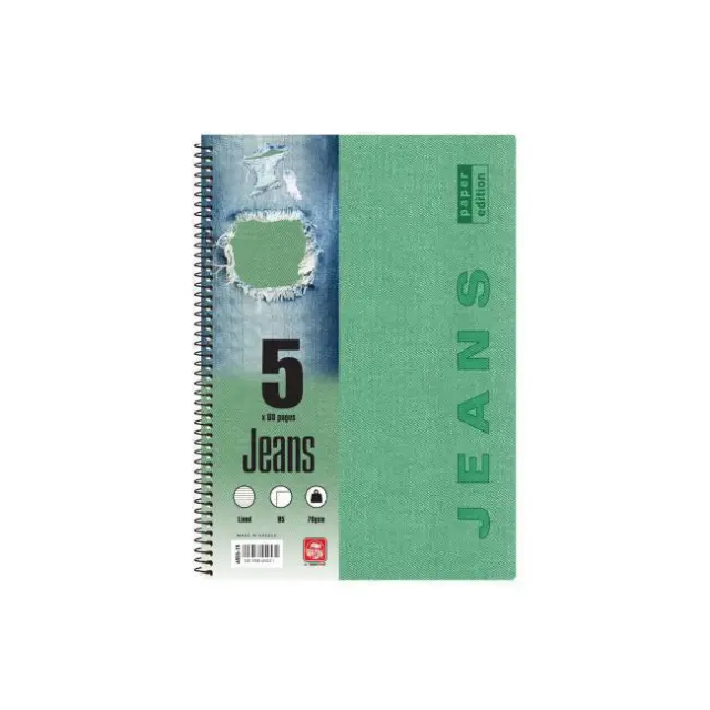 Typotrust Jeans Τετράδιο Σπιράλ B5 5 θεμάτων (4555-19) (TYP4555-19) 2