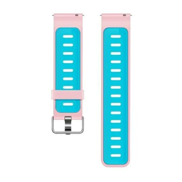 Beline® Double Colour Λουράκι για Smartwatch 20mm- Pink/Blue 2