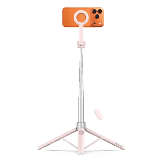 Tech-protect L10s Magsafe Bluetooth Selfie Stick Tripod Pink/grey 3
