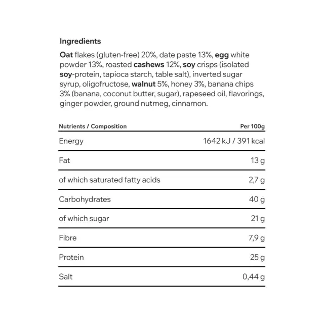 ESN GOAT Bar banana-bread, 55-g 2