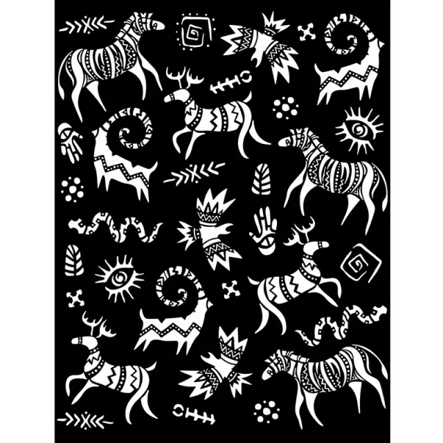 Thick Stencil Stamperia 20x25cm, Savana, Graffiti