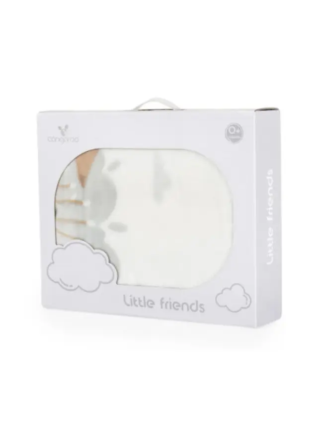 Cangaroo Κουβέρτα Αγκαλιάς & Λίκνου 80x110εκ.Little Friends Grey 3800146271008 2