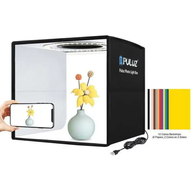 Puluz Photo Box PU5025B Mini Φωτιζόμενο με Πολλαπλά Backround 25x25x25cm