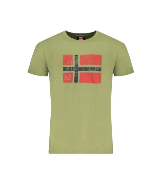 Norway Nautical School - Ανδρικό T-shirt Κοντομάνικο 846019-MILITY Πράσινο - XL