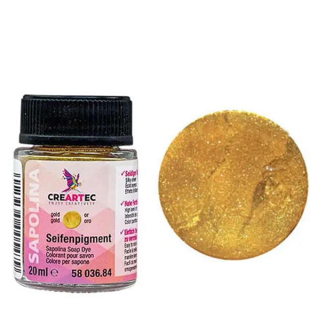 Χρώμα σε Μεταλλική Σκόνη για Σαπούνι - Gold - 20ml