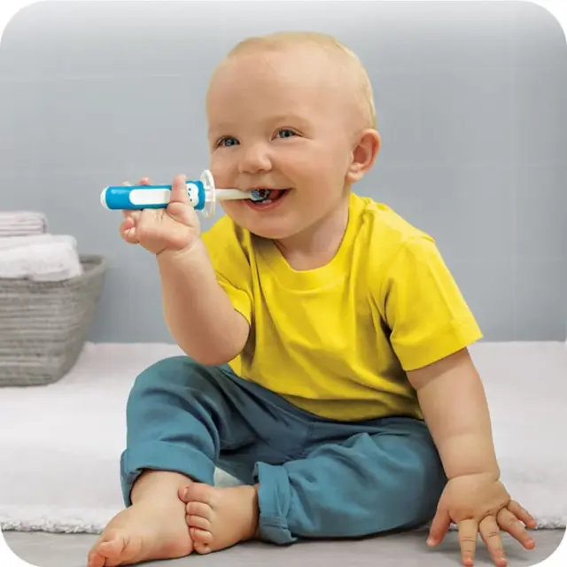 Mam First Brush Βρεφική Οδοντόβουρτσα 6m+ 1τεμ Πράσινο 3