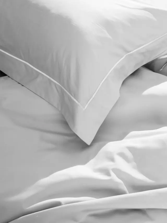 Σετ Σεντόνια Βαμβακοσατέν Omnia μονόχρωμα White Υπέρδιπλο με λάστιχο (170x200+30) Sunshine