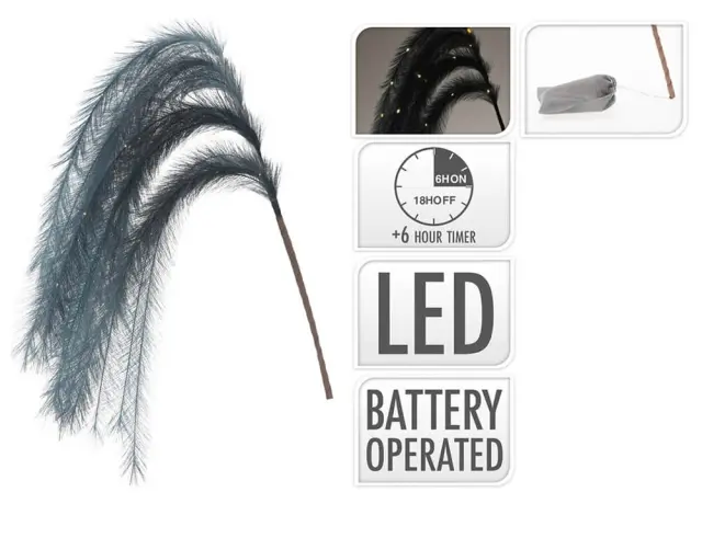 Διακοσμητικό κλαδί με φτερά με φωτισμό LED - 130cm YZA002830