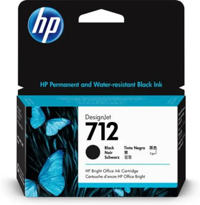 HP Μελάνι Inkjet No.712 Black (3ED70A) (HP3ED70A) HEWLETT PACKARD