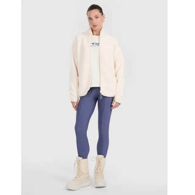 4F Fleece Jacket Woman Off White 4FWAW25TFLEF328-11S - XL 2