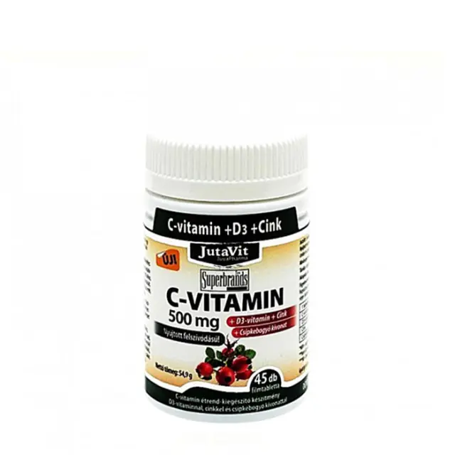 JutaVit Vitamin C 500 mg + D3 + Zinc tablet 45 Tablets