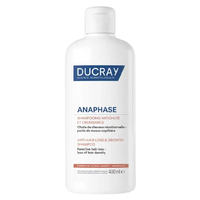 Ducray Anaphase+ Anti-Hair Loss & Growth Σαμπουάν Ανάπτυξης των Μαλλιών & κατά της Αντιδραστικής Τριχόπτωσης με Σύμπλεγμα Αμινοξέων & Μετάλλων, 400ml