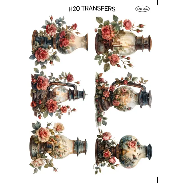 Χαρτί Easy Transfer, Λάμπες και λουλούδια, LNT-296, 25x35cm