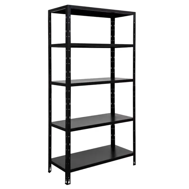 ΡΑΦΙΕΡΑ ΜΕΤΑΛΛΙΚΗ 90x40x180cm ΜΑΥΡΗ 70kg 5 ΡΑΦΙΑ 610424
