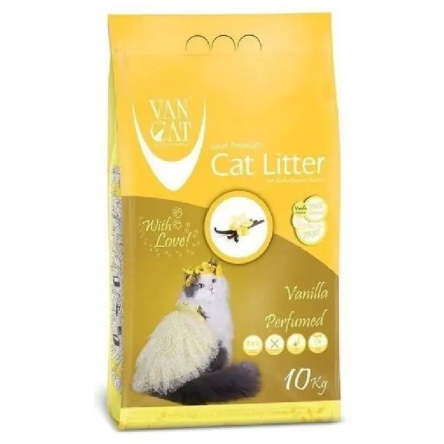 Van Cat Vanilla Άμμος Υγιεινής Μπετονίτη με Άρωμα Βανίλιας 11.8Lt (10Kg) Μονόχρωμο
