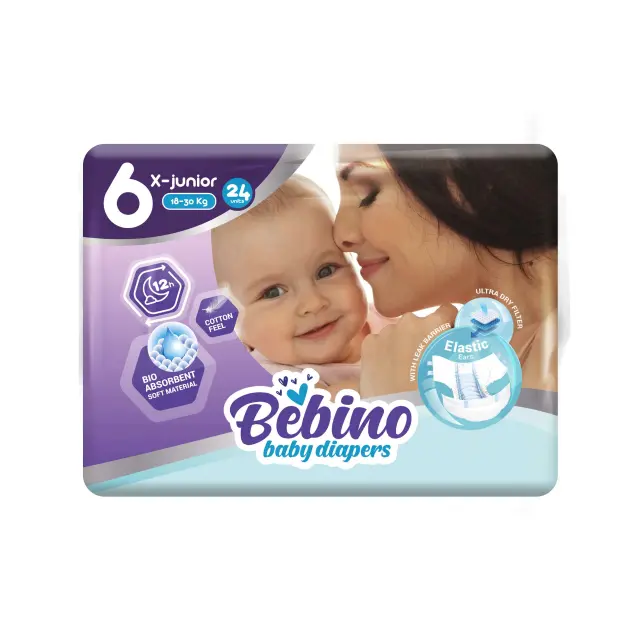 Bebino Monthly pack παιδικες πανες xlarge no6 18-30 kg 120 τμχ 2
