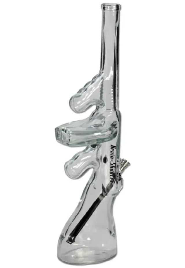 Γυάλινο Bong Πολυβόλο 46cm - «Πίπα της Ειρήνης»
