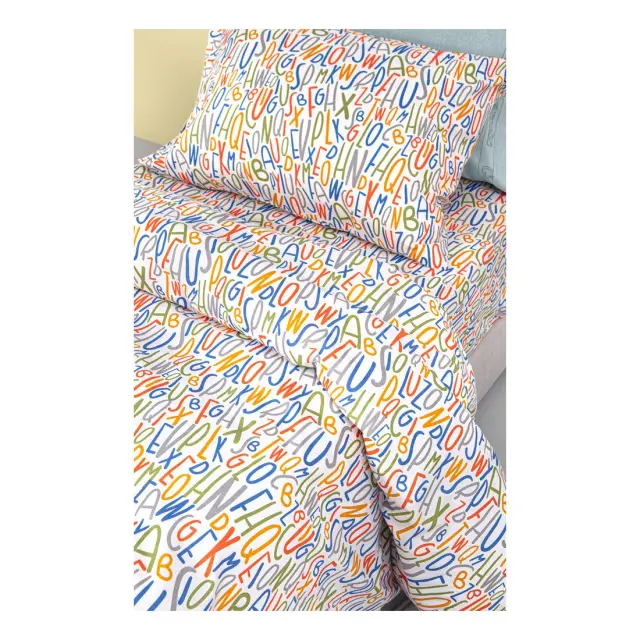 Σετ Παιδικά Σεντόνια Μονά 3 Τεμαχίων Guy Laroche Letters Multi 165x250 3