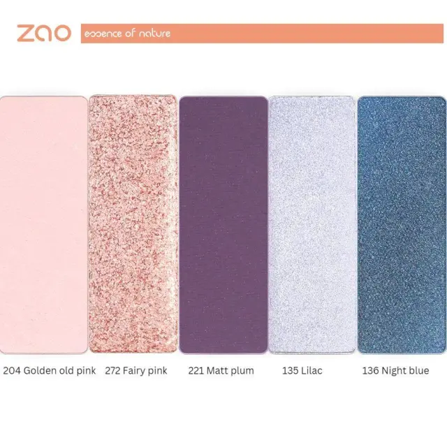 Zao Organic Bamboo Palette Night & Roses Palette - Παλέτα Βιολογικών Σκιών με 5 Αποχρώσεις 3