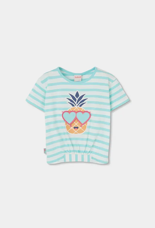 Boboli Knit t-shirt ριγέ για κορίτσι 333133-9804