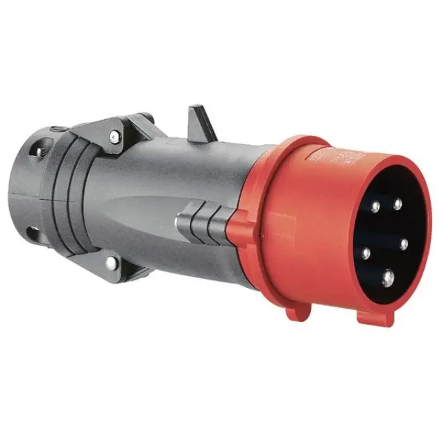 Straight plug Hypra - IP 44 - 380/415 V~ - 16 A - 3P+N+E - plastic