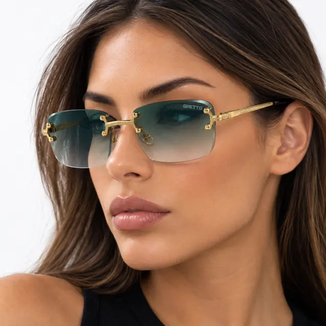 Ghetto Palette Sunglasses – Teal Gold | Unisex 3