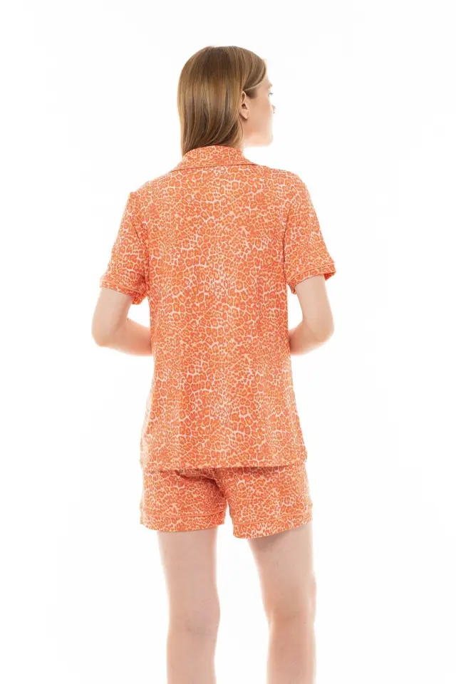 S1232 - Type - PYJAMA SHORTS ORANGE LEO - M 3