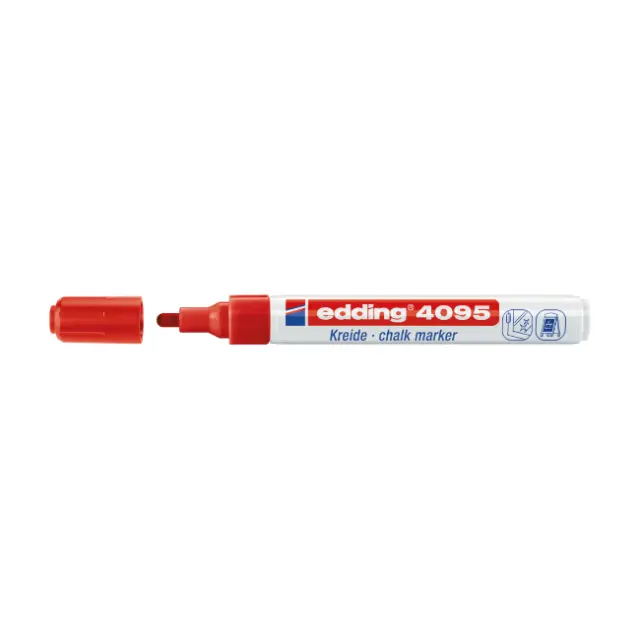 Edding 4095 Μαρκαδόρος Κιμωλίας Κόκκινο (4-4095002)