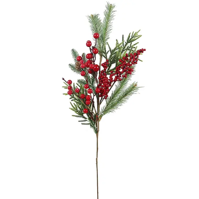 Κλαδί κόκκινο berries+κλαδιά 71cm HomeGuru 25847 MS652