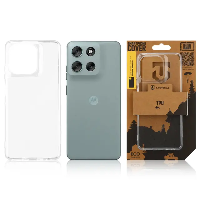 Tactical TPU Cover for Motorola Moto G56 Transparent 3