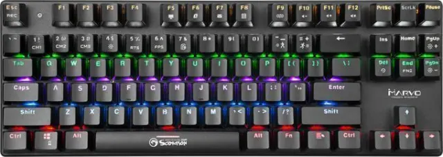 Marvo Gaming Μηχανικό Πληκτρολόγιο με Custom Blue διακόπτες και φωτιζόμενα πλήκτρα KG914