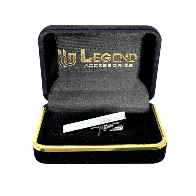 Ασημί Κλιπ Γραβάτας 4 cm – LGTC-12
