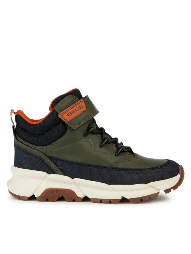 Παιδικό Παπούτσι για Αγόρι Geox J Flexyper Plus Boy Military/Orange (Μεγέθη 28-36) ΠΡΑΣΙΝΟ