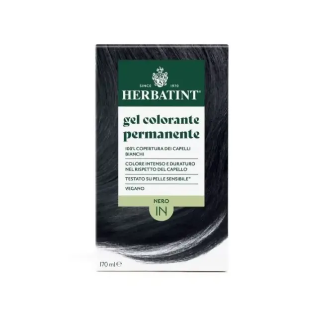 Herbatint Permanent Gel Βαφή Μαλλιών Χωρίς Αμμωνία 1N Φυσικό Μαύρο 170ml