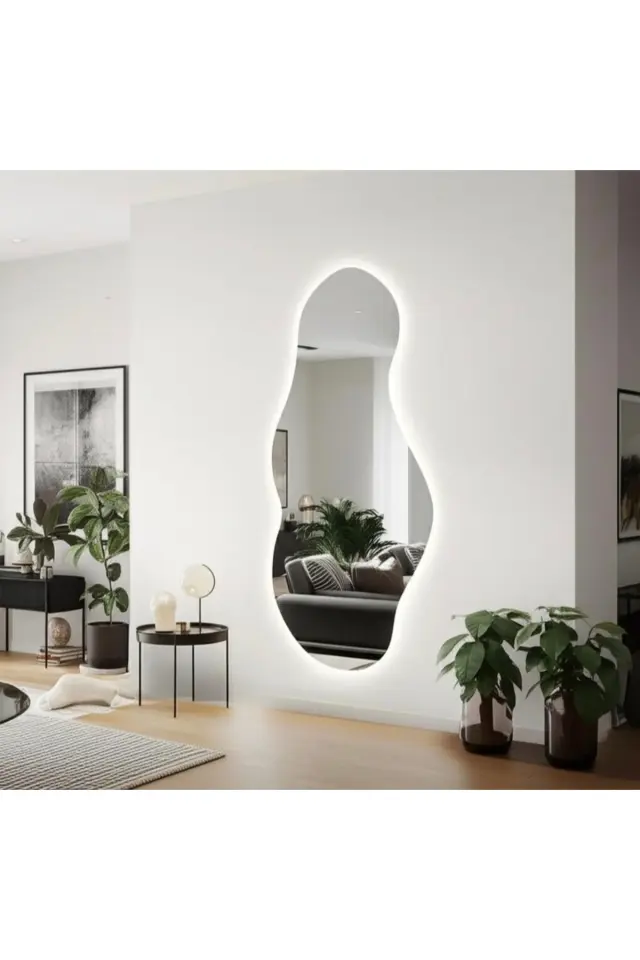 Stewehome Ηλεκτρικός καθρέφτης με LED φωτισμό Κίτρινο 110x65 cm 3