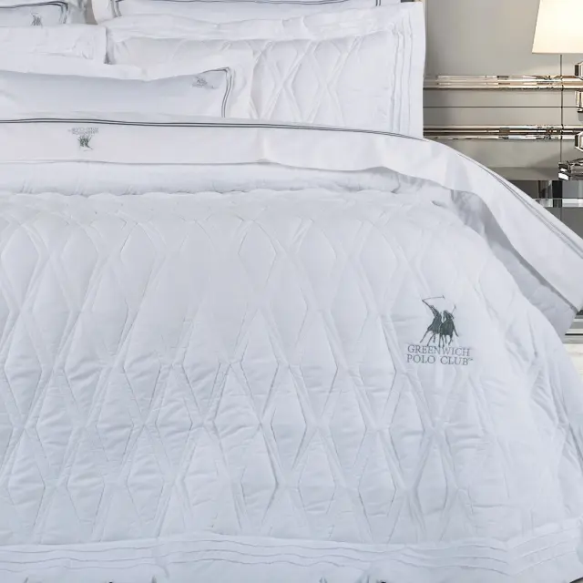 Σετ Κουβερλί 220Χ240 Υπέρδιπλο Premium Greenwich Polo Club 2158 Λευκό 2