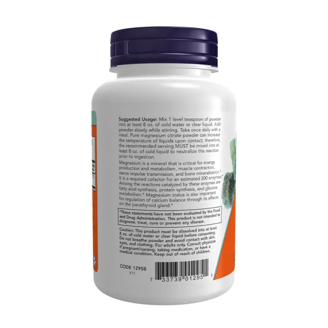 Now Foods Magnesium Citrate Pure Powder 3