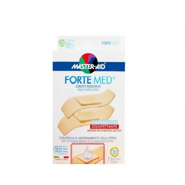 Master Aid Forte Med Αυτοκόλλητοι Μικροεπίδεσμοι 2 Μεγέθη, 20τμχ