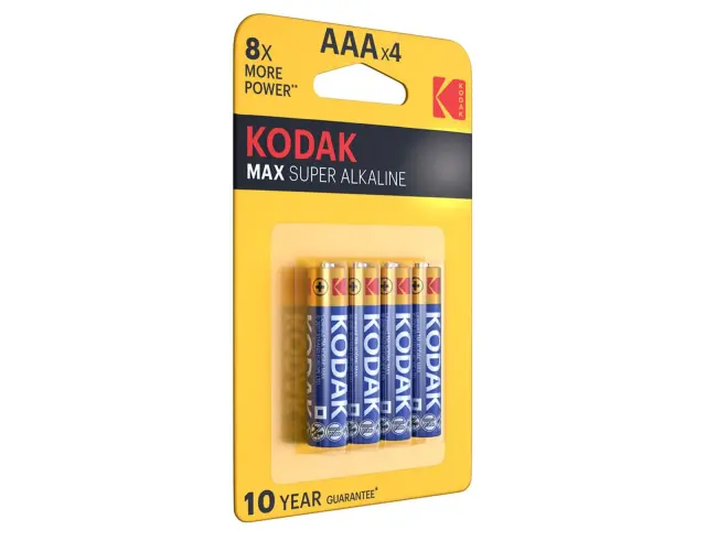 4 Kodak Max Alkaine Super AAA Lr03 Batterien Blister 1.5v (1001568) 2