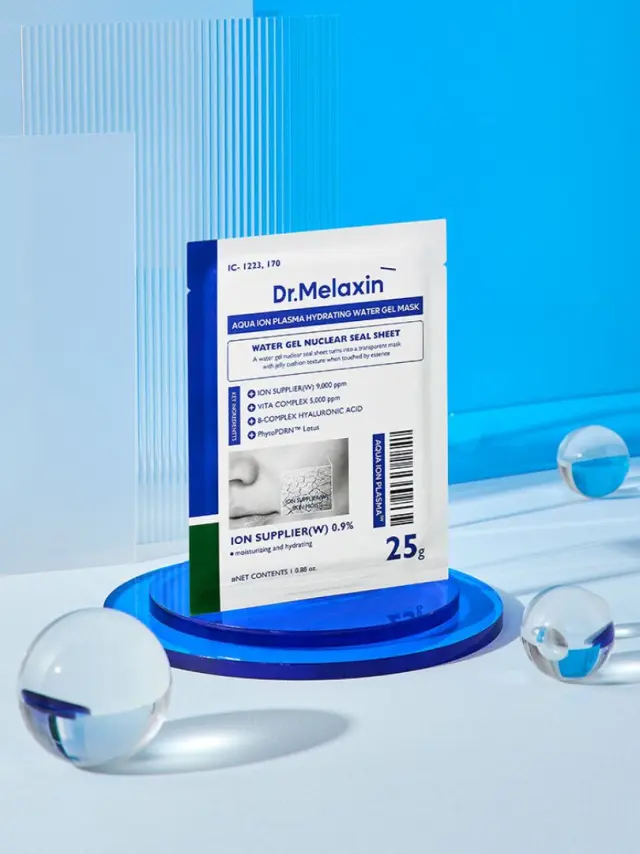 Dr. Melaxin Aqua Ion Plasma Hydrating Water Gel Mask - Ενυδατική μάσκα προσώπου για άμεση αναζωογόνηση και λάμψη 25g 3