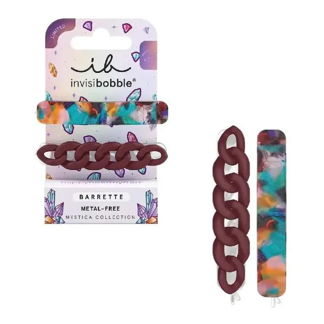 Invisibobble Barrette Metal Free Mystica Collection - The Rest is Mystery, Πλαστικές Μπαρέτες Μαλλιών, 2 Τεμ