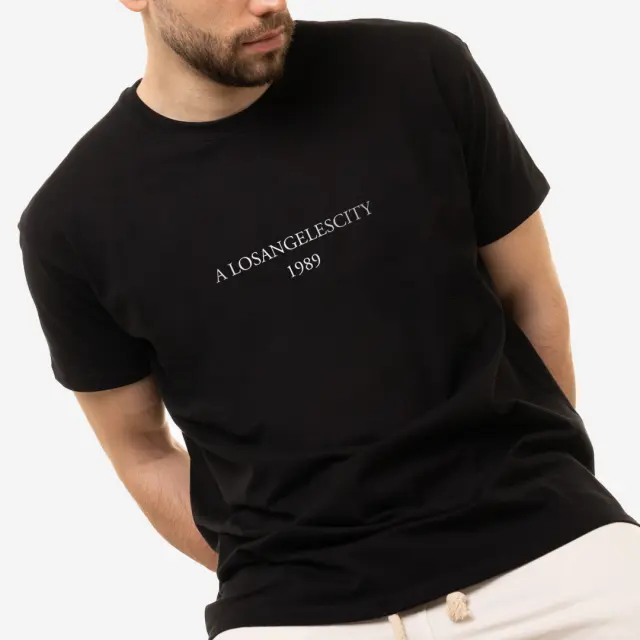 T-shirt Noshame® Μαύρο με τύπωμα Los Angeles - 132522 - XXL 3