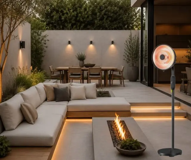 Θερμάστρα Μανιτάρι HALOGEN 2000W+360 Ορθοστάτη με Περιστροφή 70-00711