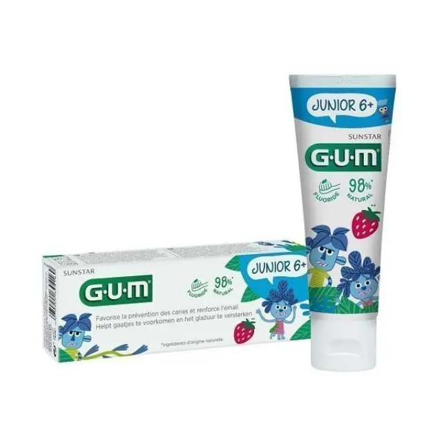 GUM Junior 6+ Οδοντόκρεμα για Παιδιά με Γεύση Φράουλα 50ml